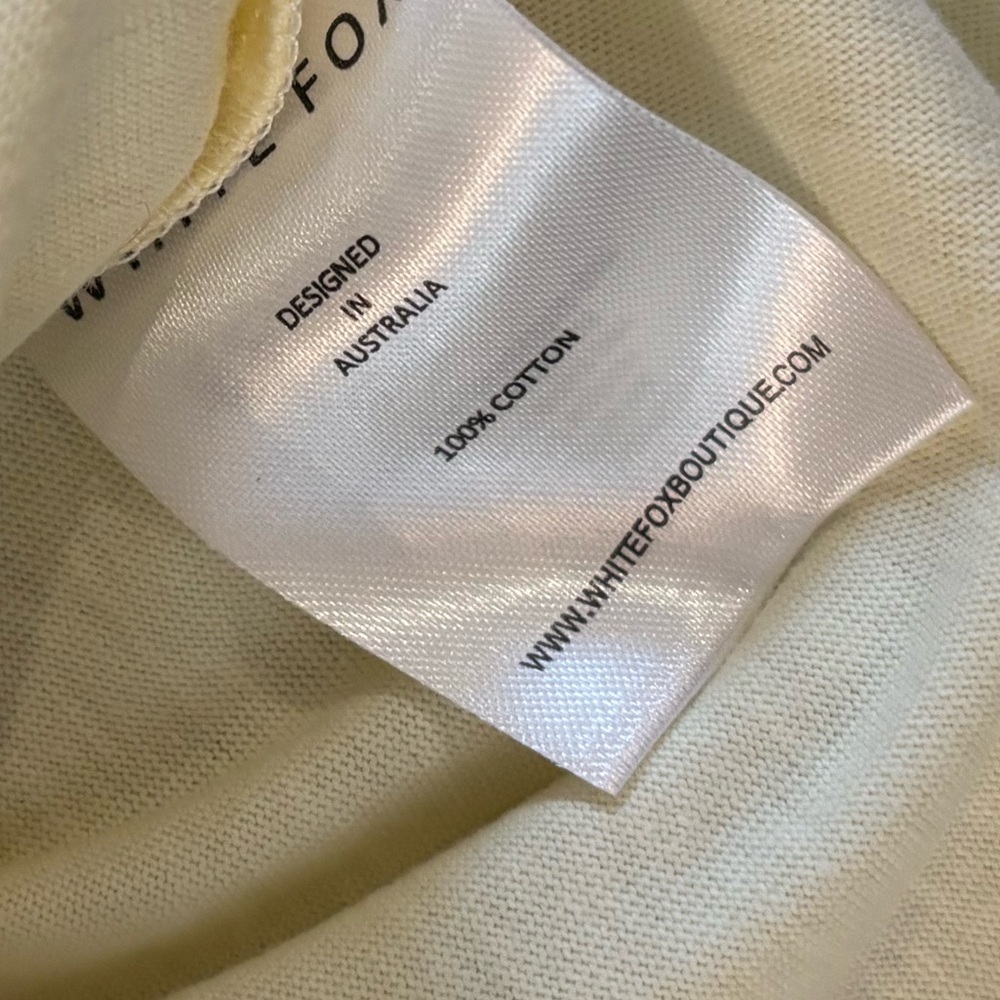White fox Sweetheart Pyjama Off Shoulder Tee Lemon NET - Picture 5 of 6